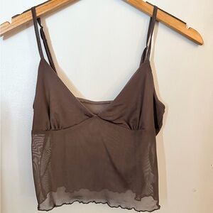 Brown crop top